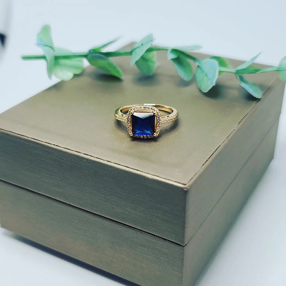 Blue Zirconia ring